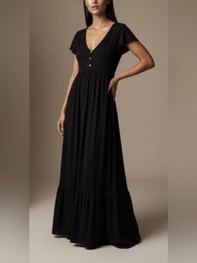 see you monday halter dress | Dresses | See You Monday Black Sheath Maxi Mini length